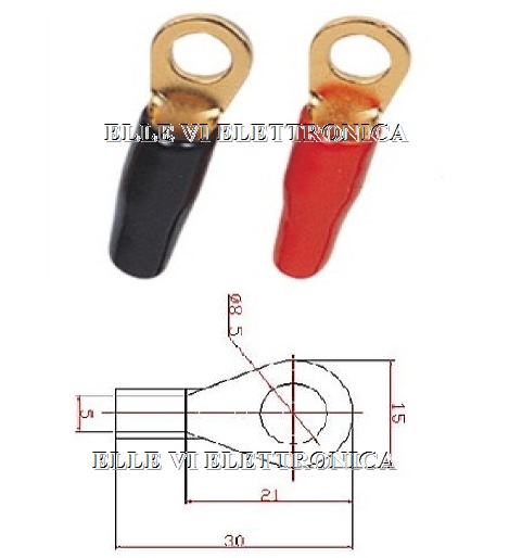 Pinto Elettronica  034.085.0520 - TERMINALE FASTON FEMMINA 2,8MM ISOLATI  (10 PZ.)